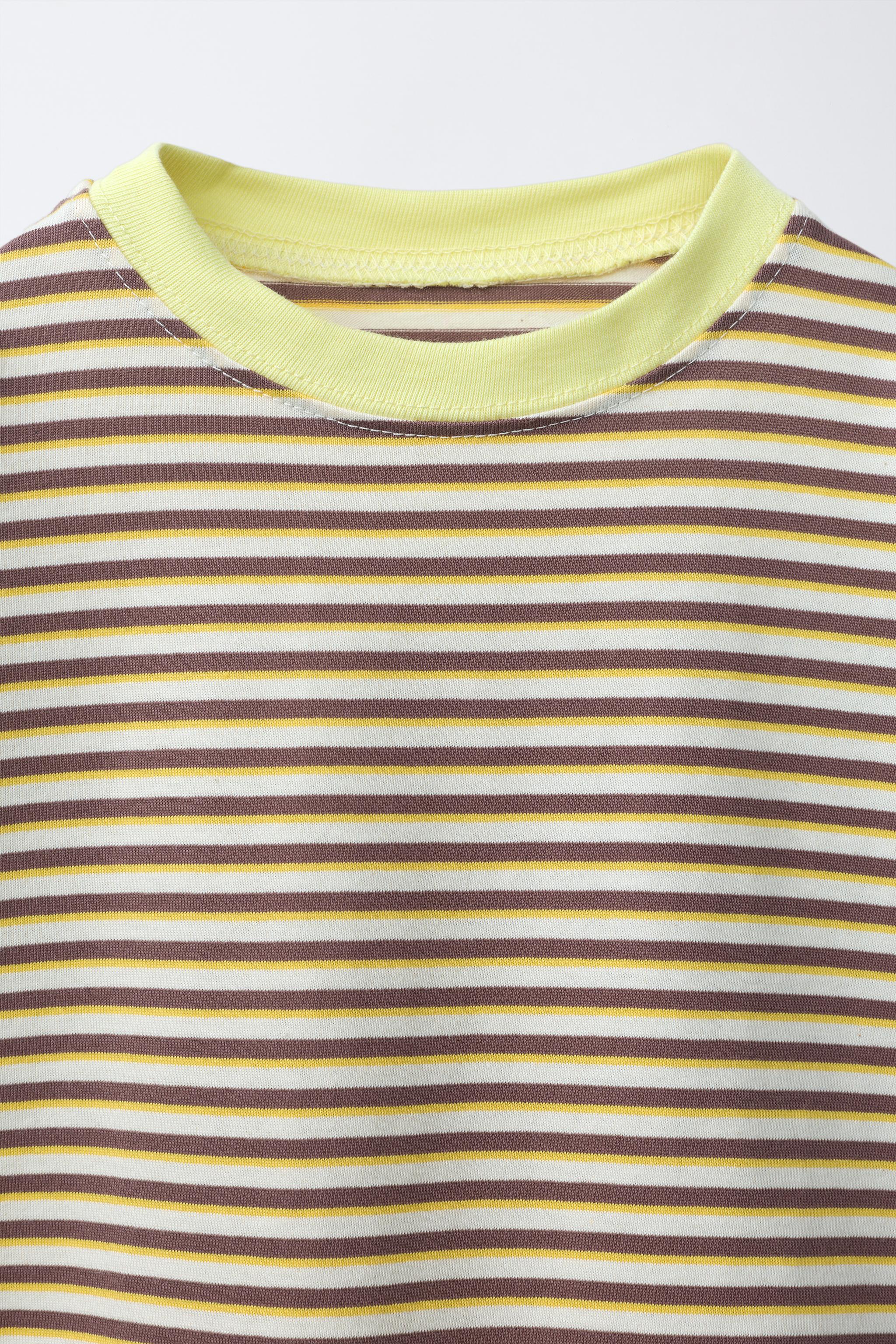 ZARA TIMELESS - T-SHIRT RAYURES COL CONTRASTE